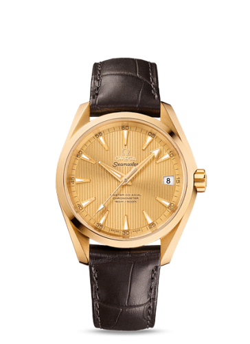 Omega Seamaster Aqua Terra 150m Master Co-Axial 38.5 Yellow Gold / Champagne